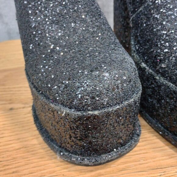 Dolls‎ Kill Shelley's London Sparkle Platform Boots Festival Size 7 Glitter 5" - Picture 14 of 16